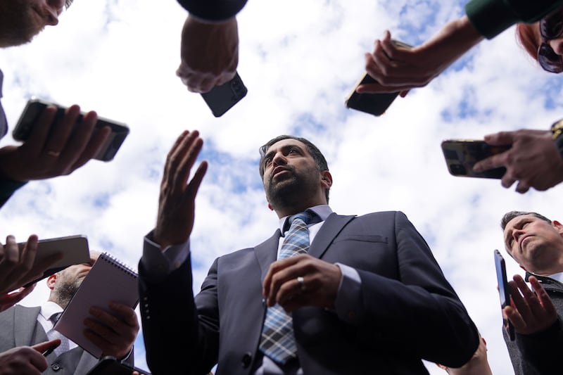 Humza Yousaf visited Dundee as he sought to save his political career