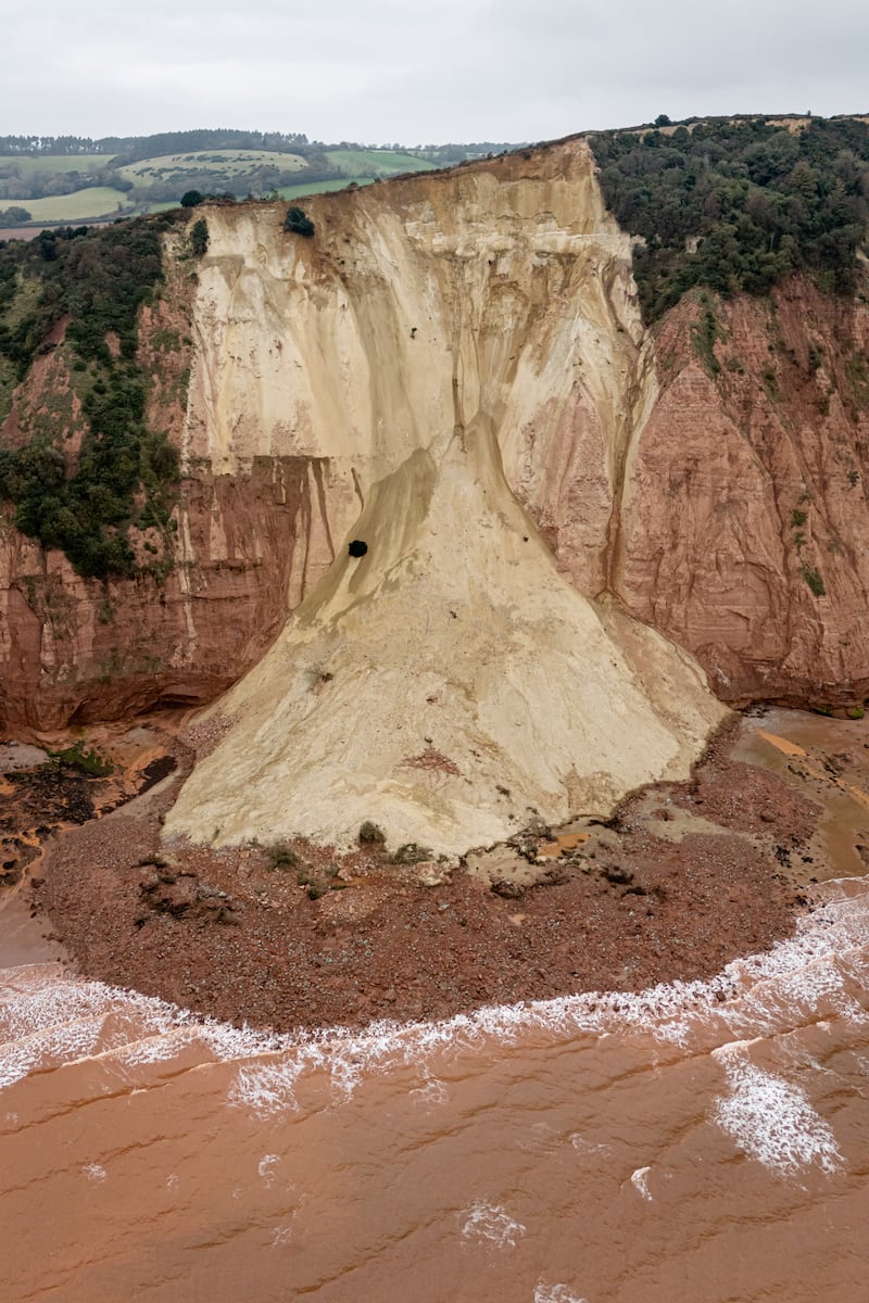 Cliff falls are a ‘natural and unpredictable occurrence’ along the coast, authorities said