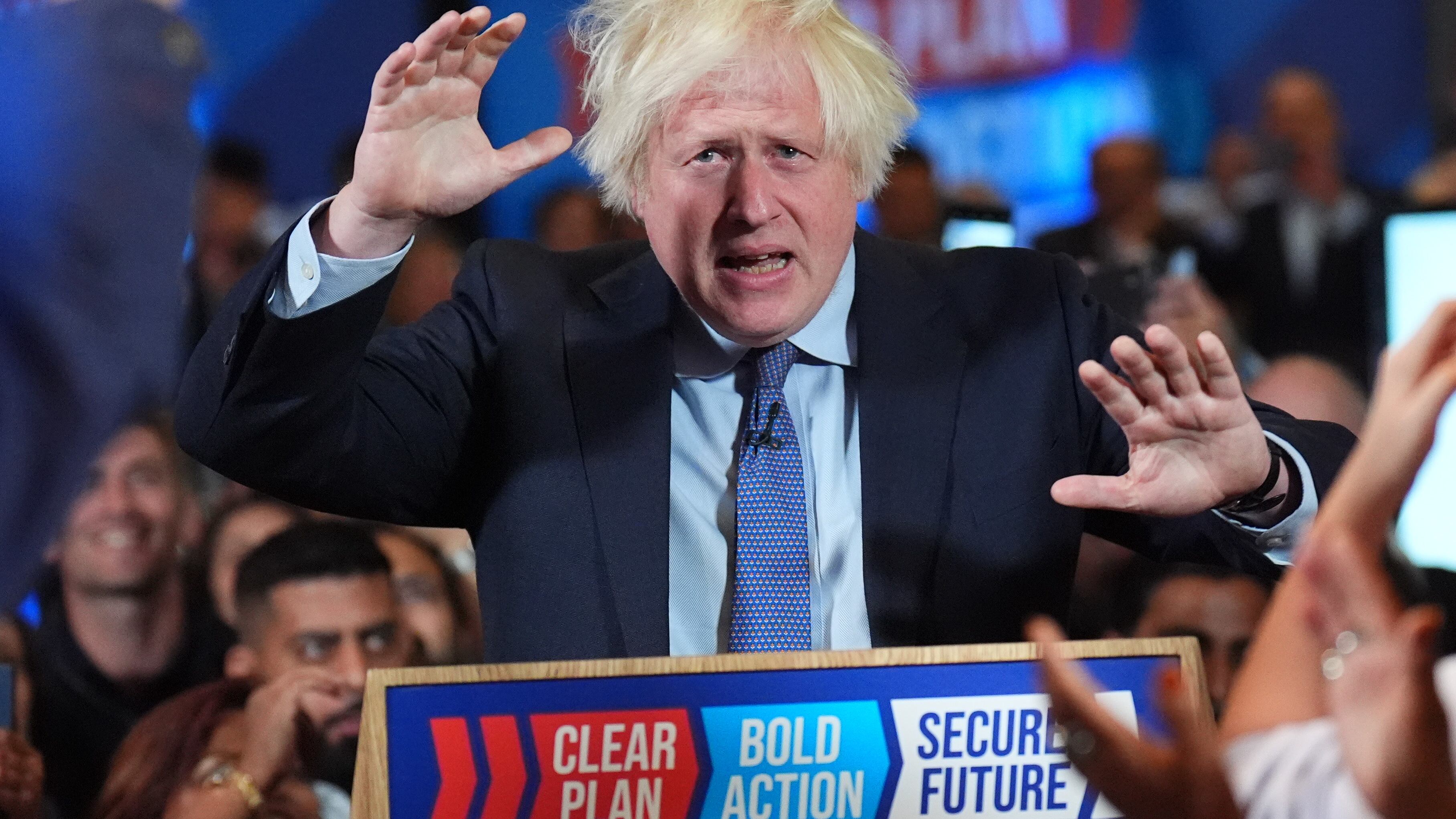 Boris Johnson made a surprise appearance at a Tory campaign event