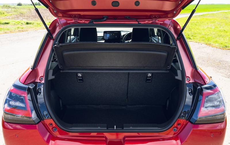 The Suzuki Swift's boot has a volume of 265 litres