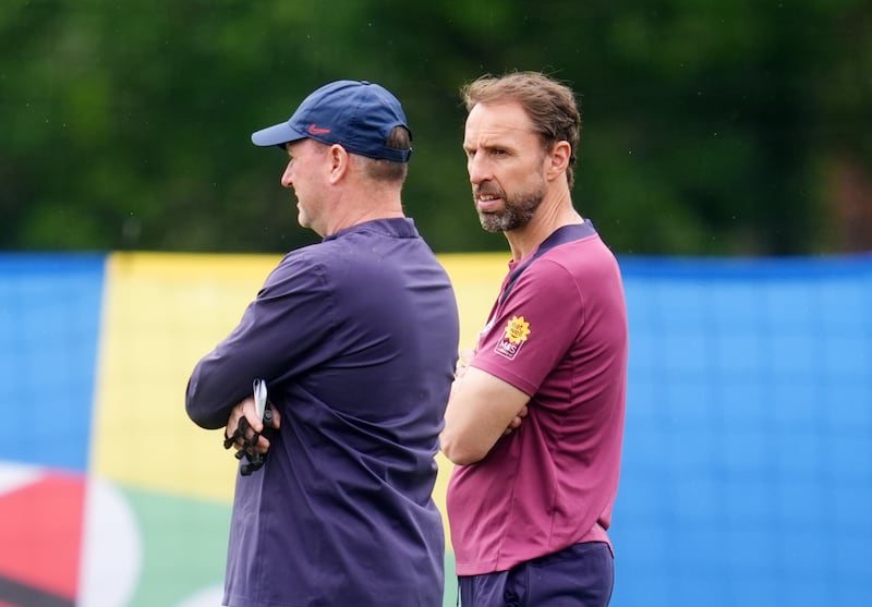 Gareth Southgate has heaped praise on his assistant Steve Holland (left)