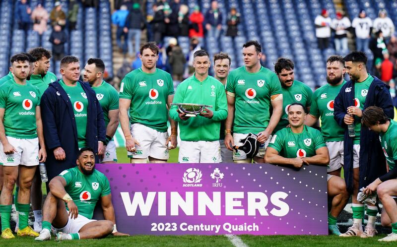 Ireland celebrate victory over Scotland in 2023