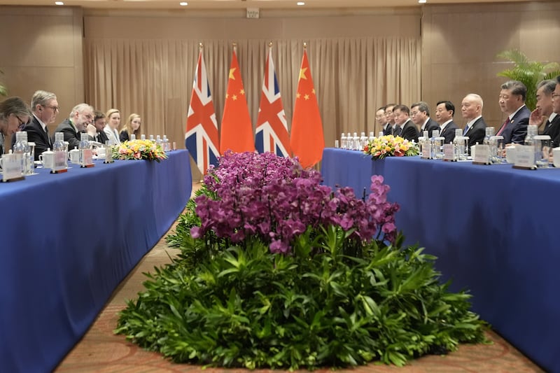 The UK and Chinese leaders met at the Sheraton Grand Hotel in Rio