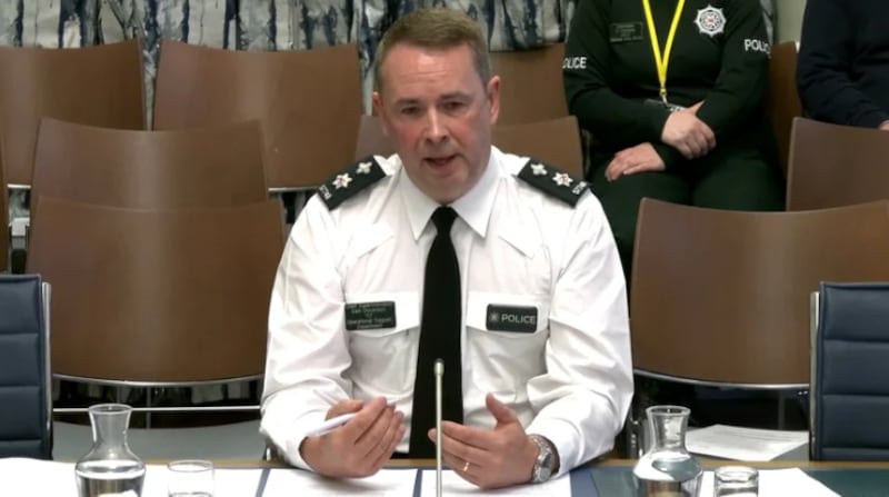 PSNI Chief Superintendent Sam Donaldson gave evidence to the Stormont infrastructure committee