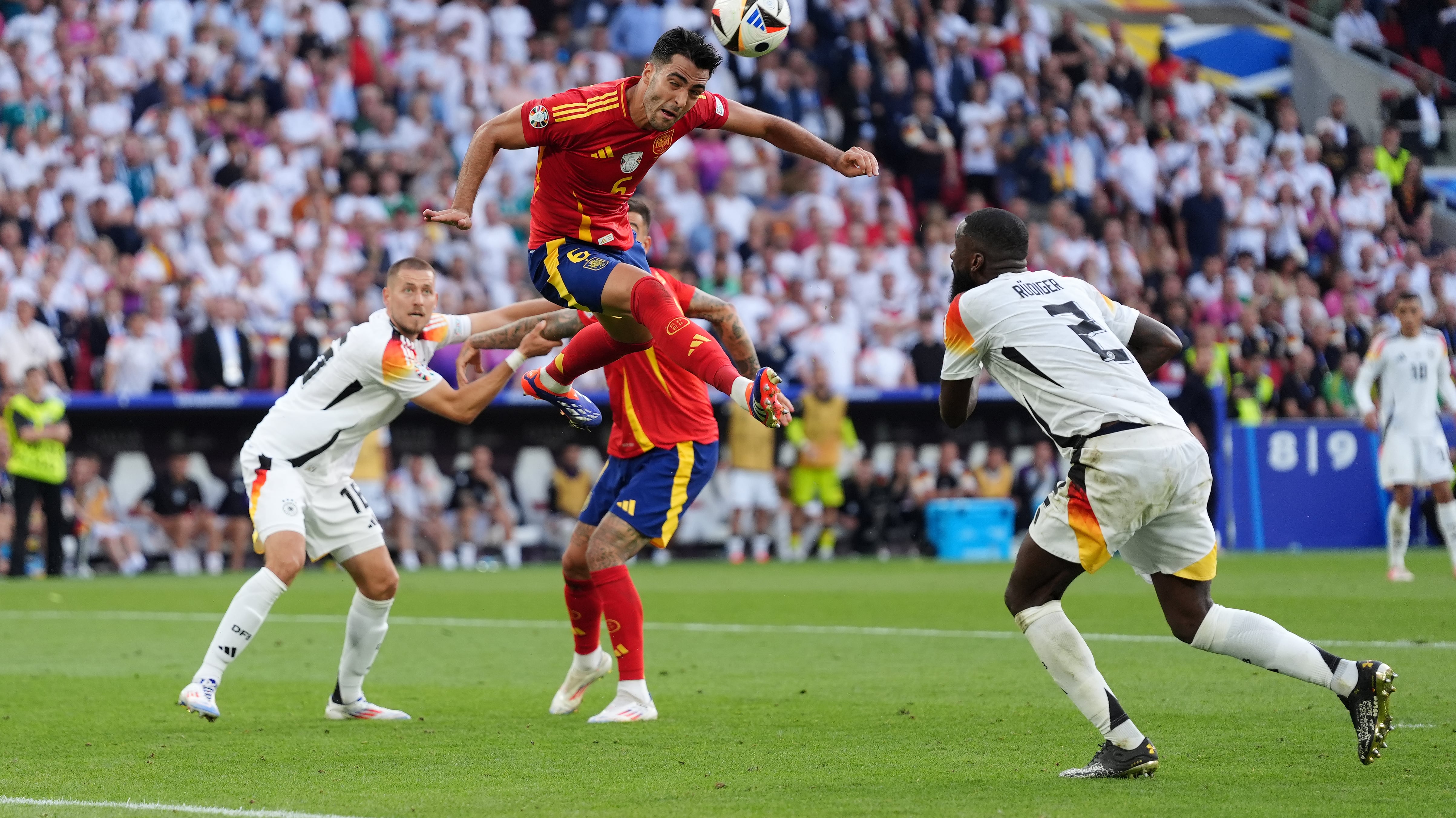 Mikel Merino scored the winner for Spain to beat Germany 2-1