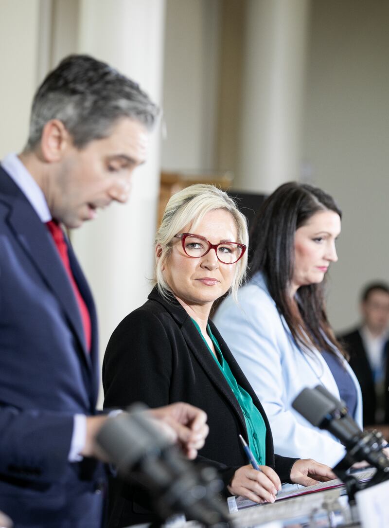 Taoiseach Simon Harris and Northern Ireland First Minister Michelle O’Neill