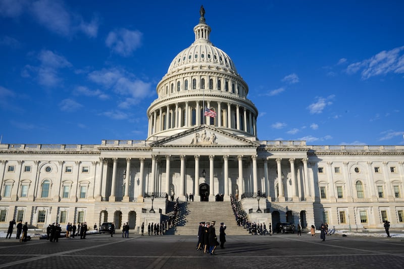 The ceremony will be held at the US Capitol (Jon Elswick/AP)