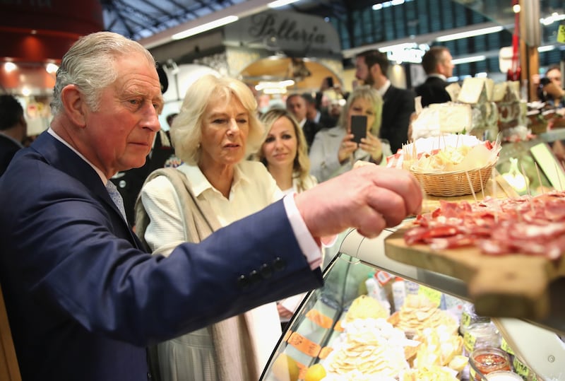 Charles and Camilla visiting the Sant’Ambrogio food market in Florence in 2017