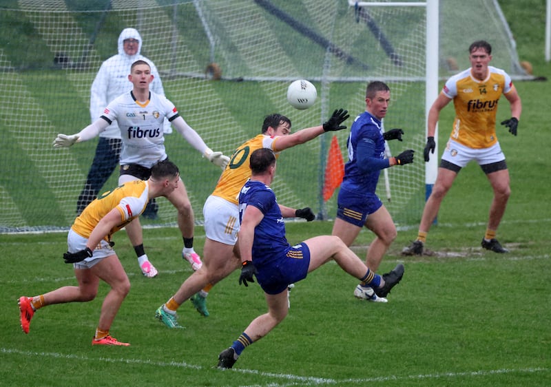 Antrim v Clare at Corrigan Park. PICTURE: MAL MCCANN