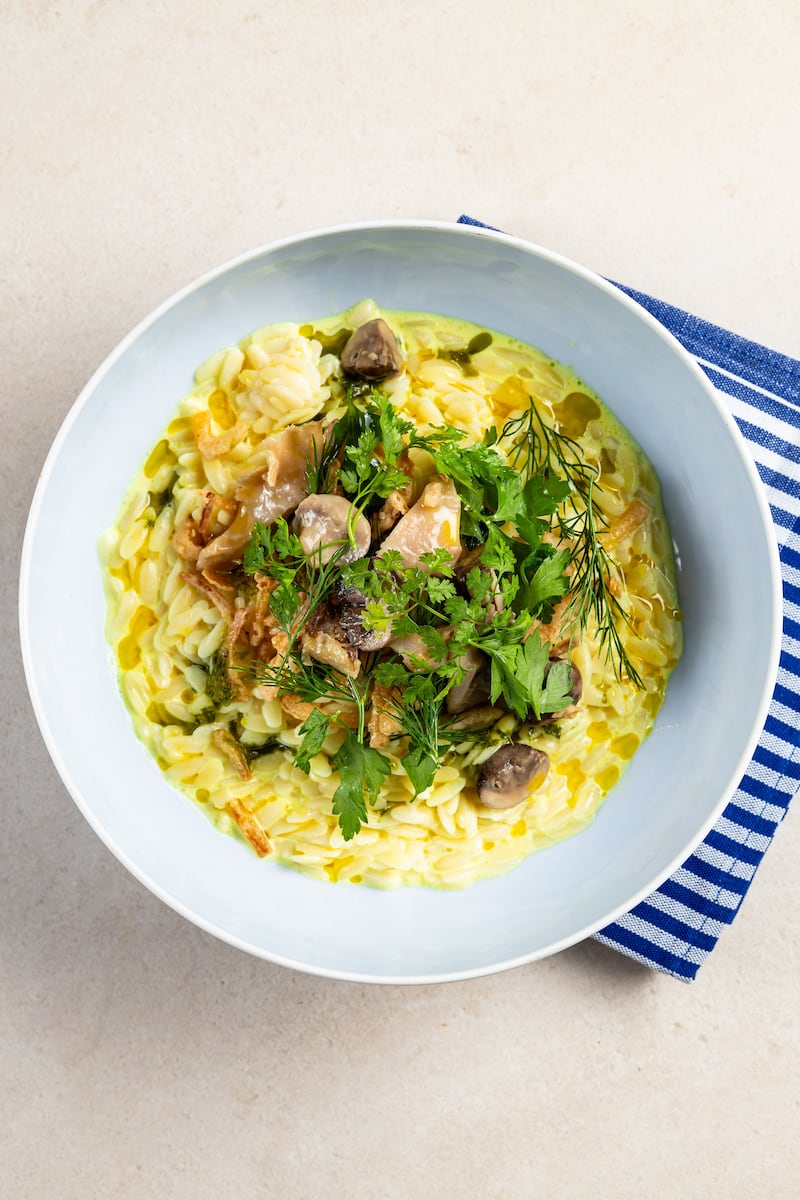 Niall McKenna's orzo with wild mushrooms