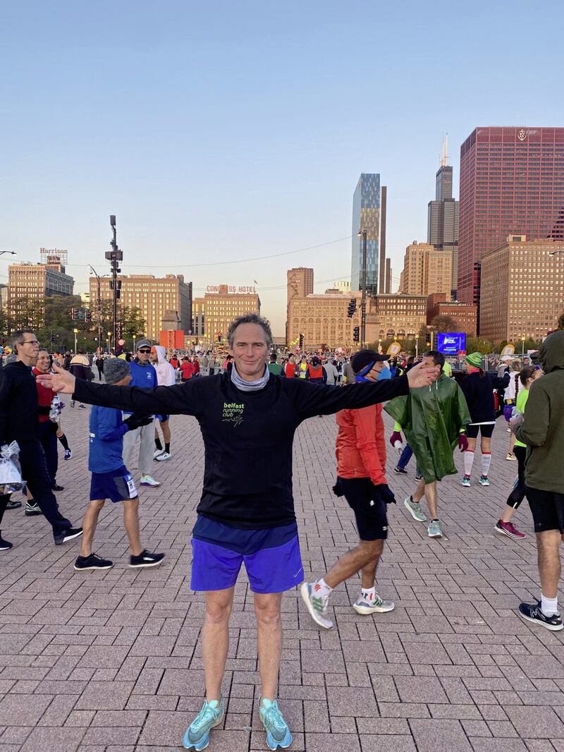 RUN FOR IT: Business Insight columnist Brendan Mulgrew in relaxed mood before the Chicago marathon 