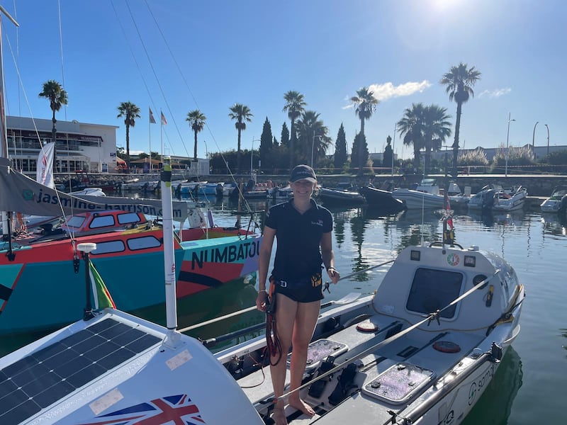 Zara Lachlan, 21, set off from Lagos on Sunday morning (Team Forces)