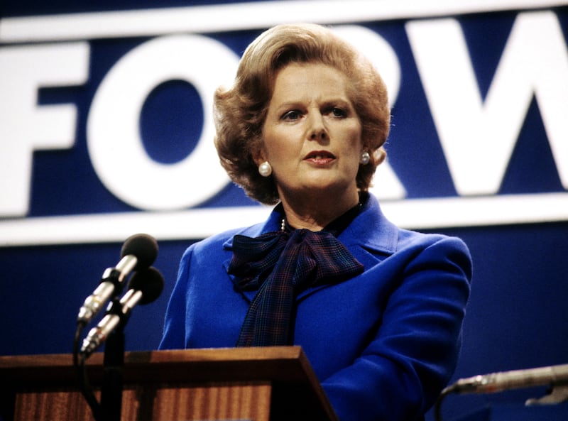 Margaret Thatcher wore pussy-bow blouses throughout her time as PM from 1979 to 1990