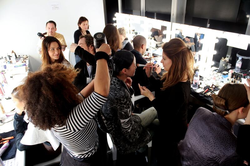 Backstage at the Basso and Brooke London Fashion Week Show