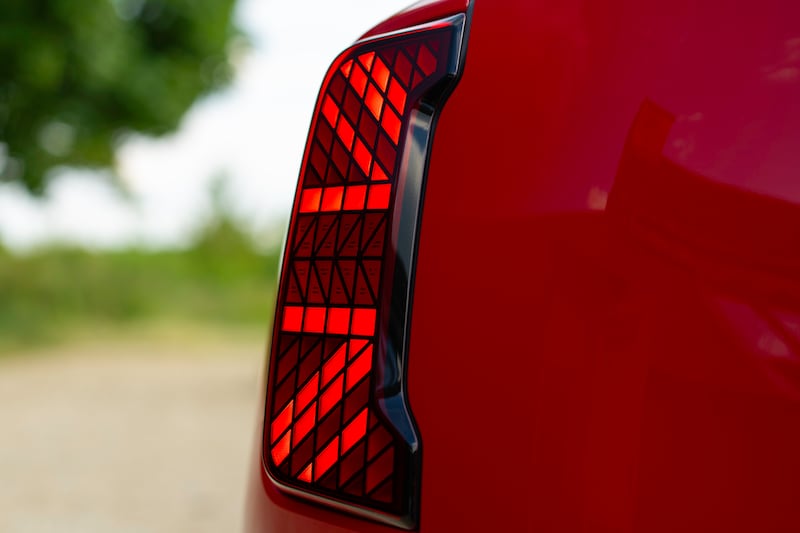 The rear LED lights can be configured to show different designs