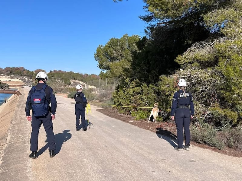 Members of the K9 Search and Rescue NI team travelled to Alicant, Spain to help in the search for missing Belfast man John George, who was last heard from on December 14.Alicante, Spain.Picture supplied by K9 Search and Rescue.