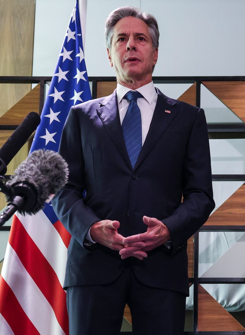 US secretary of state Antony Blinken (Kevin Mohatt/Pool Photo via AP)