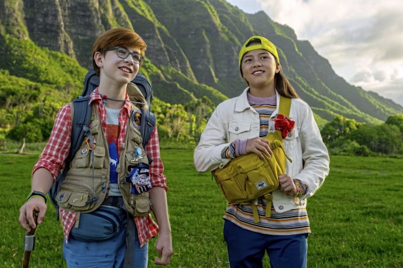 Finding Ohana: Owen Vaccaro as Casper and Kea Peahu as Pili 