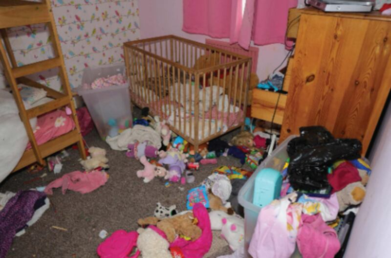 The bedroom of two-year-old Lola James at her home in Haverfordwest, Pembrokeshire