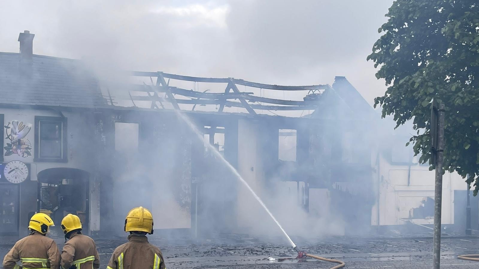 Firefighters at the scene of Thursday's blaze at Catherine Street, Limavady. PICTURE: NIFRS/X
