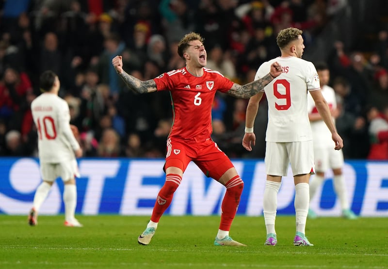 Joe Rodon, left, has become a big player for Wales