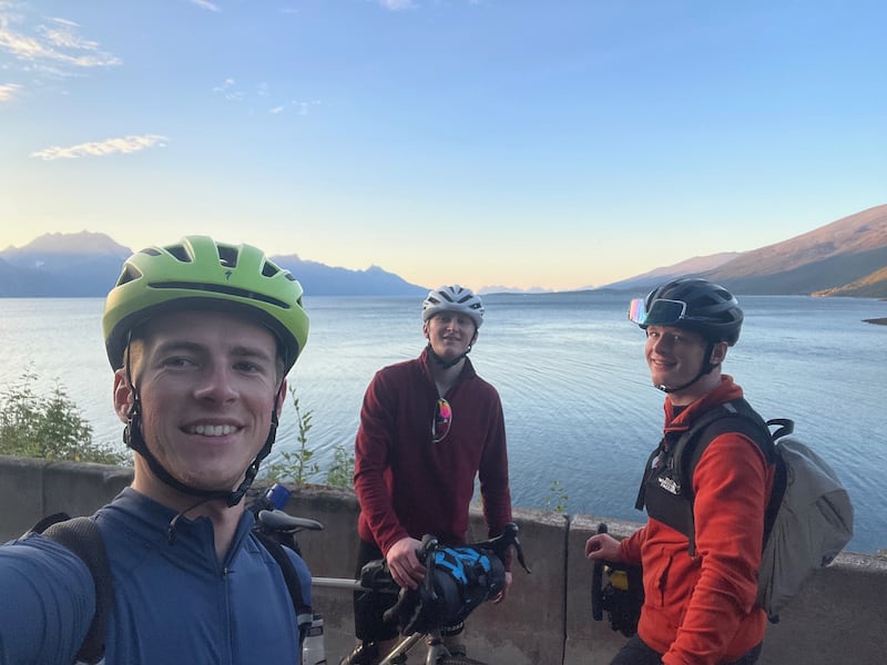 The trio cycled 3,000km from the south to north of Norway