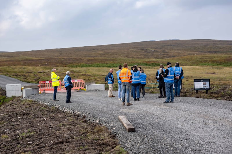 Members of the Orbex crew during the open day at the site of the spaceport