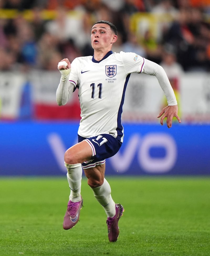 England’s Phil Foden during the Uefa Euro 2024 semi-final
