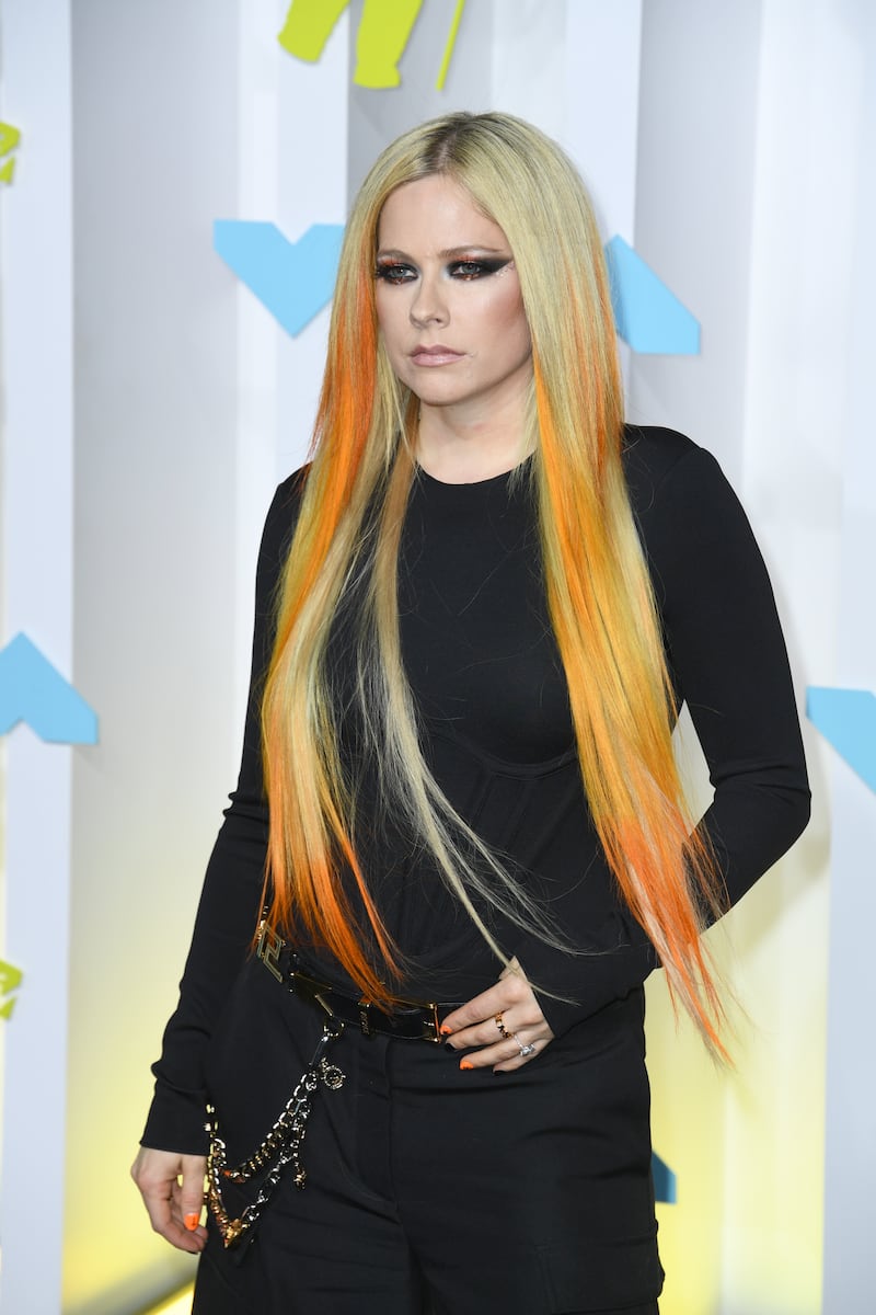 Canadian singer Avril Lavigne was performing on Sunday on the Other Stage