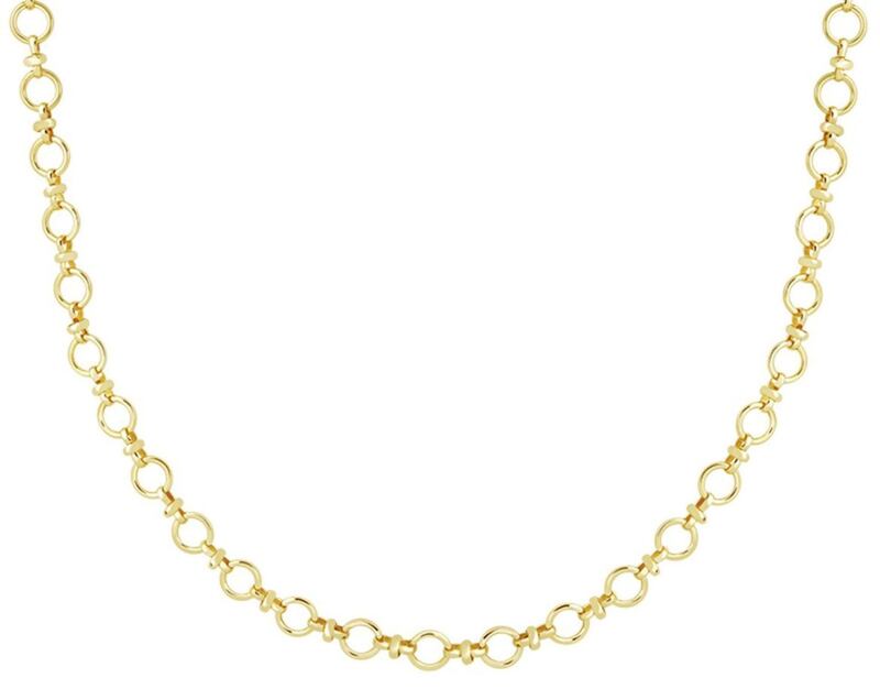 Astrid &amp; Miyu Circle Link Chain Necklace in Gold, &pound;75 