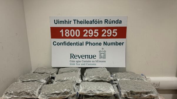Herbal cannabis seized at Dublin Airport on Wednesday.