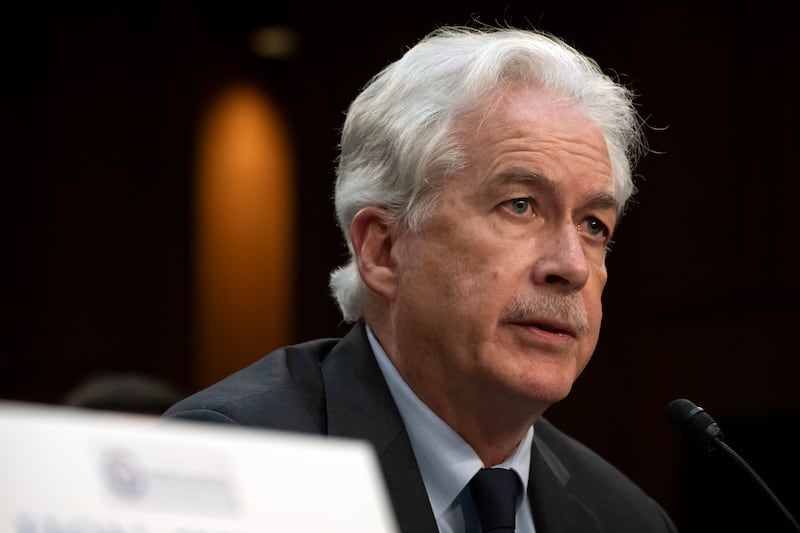 CIA director William Burns speaks during a hearing in Washington (Mark Schiefelbein/AP)