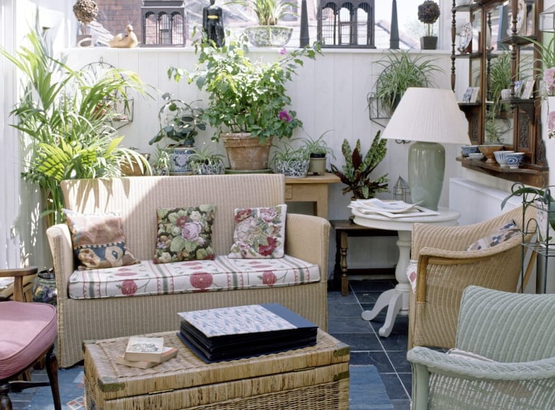 Houseplants, ceramic pots or soft furnishings, such as cushion covers or curtains and blinds will bring the outside in to your home 