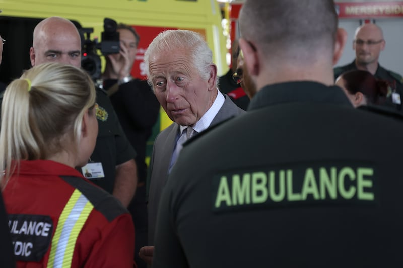 Charles met representatives from Merseyside’s emergency services and local community groups at Southport Community Fire Station