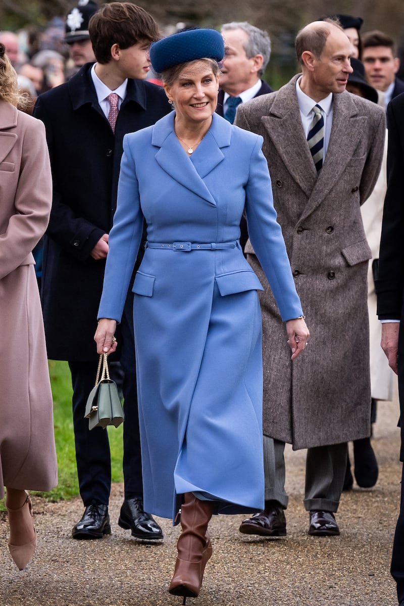 The Duchess of Edinburgh attending the Christmas Day morning church service at St Mary Magdalene Church in Sandringham, Norfolk