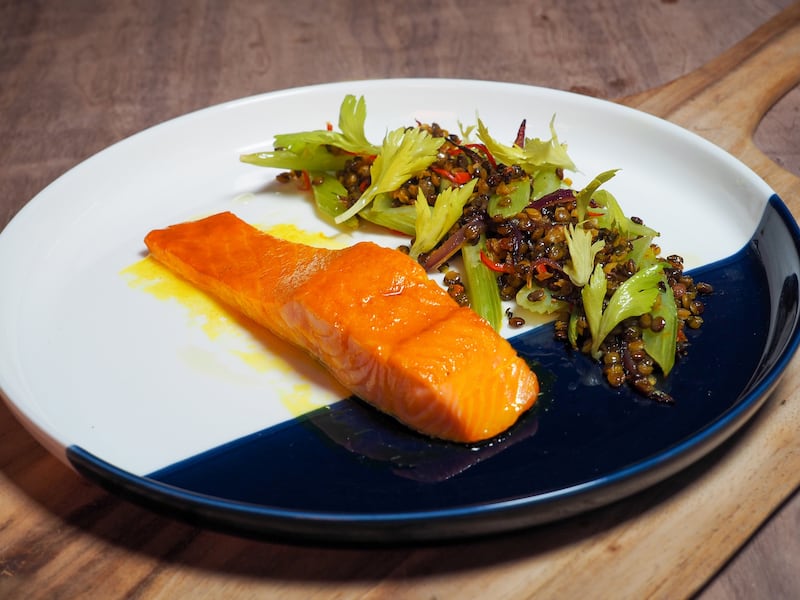 Niall McKenna's Turmeric Baked Salmon with Spiced Celery