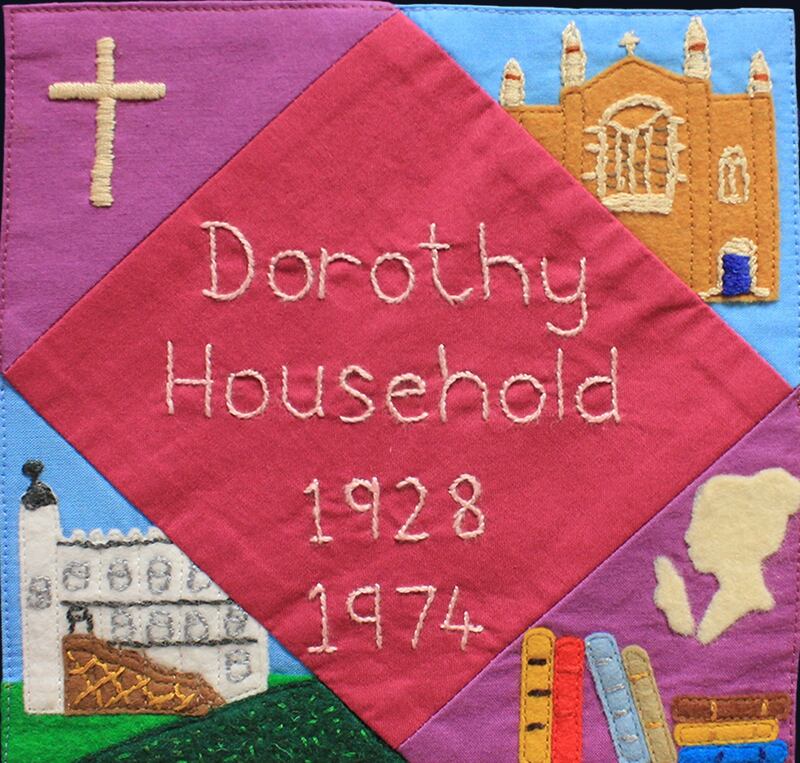 A patch representing Dorothy Household on a memorial quilt created by the SEFF victims group.