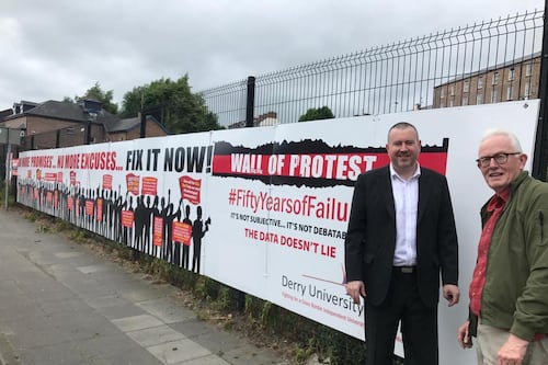 University group launches ‘wall of protest’ in Derry