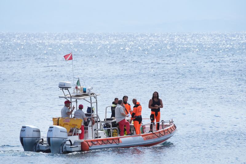 Italian emergency services headed out to sea towards the area off the Sicilian coast, where the search continues