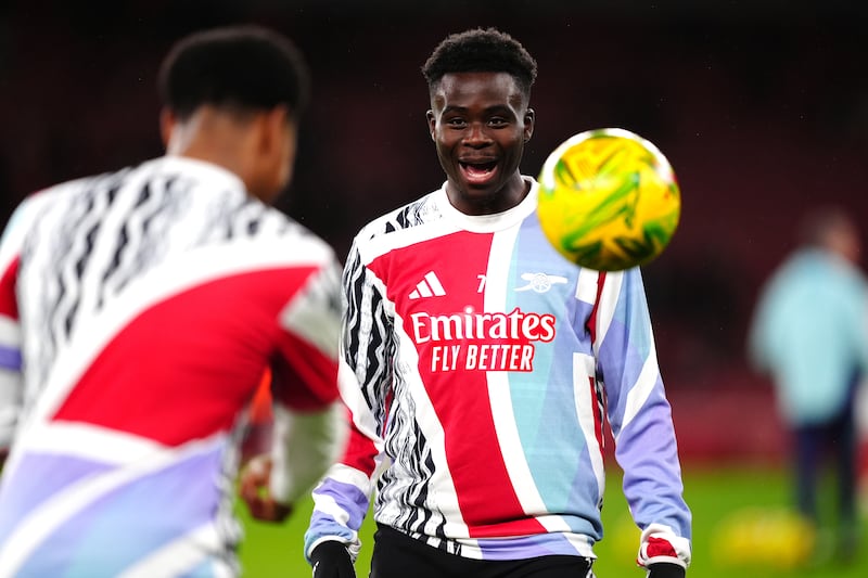 Arsenal forward Bukayo Saka is set to be sidelined until March