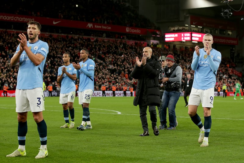 Manchester City have lost four consecutive Premier League games (Ian Hodgson/AP)