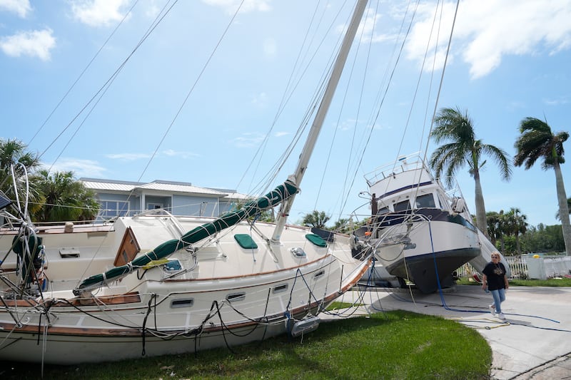 Despite widespread damage, many expressed relief that Hurricane Milton was not any worse (Marta Lavandier/AP)