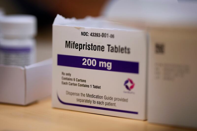 Mifepristone tablets are seen in a Planned Parenthood clinic (Charlie Neibergall/AP)