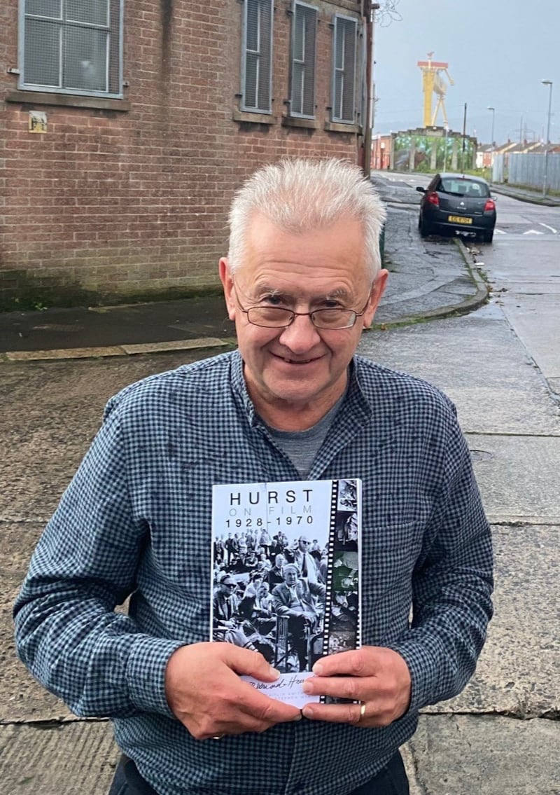 Stephen Wyatt, who helped Hurst write his memoirs in the late 1970s, on Tamar Street in east Belfast, where the director once lived