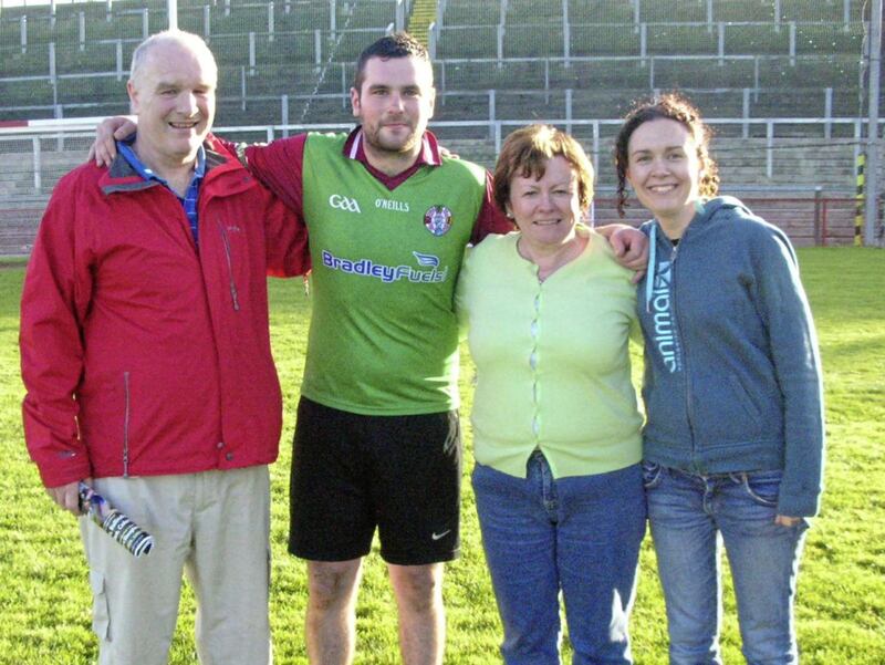 Ryan McGeough with dad Val, mum Una and sister Ciara 