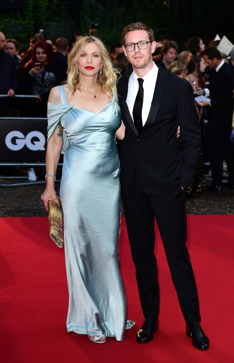 Courtney Love and Nicholas Cullinan attending the GQ Men of the Year Awards 2017.