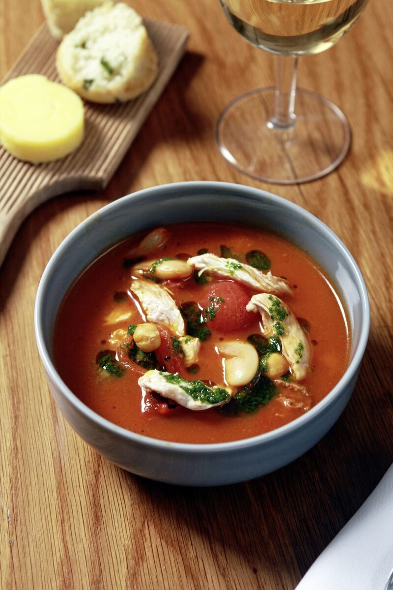 Niall McKenna&#39;s butter bean, tomato and chicken broth 