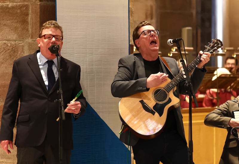 The Proclaimers were applauided for their perofmance of the song Cap in Hand.