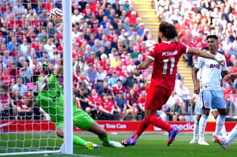 Mohamed Salah scores for Liverpool