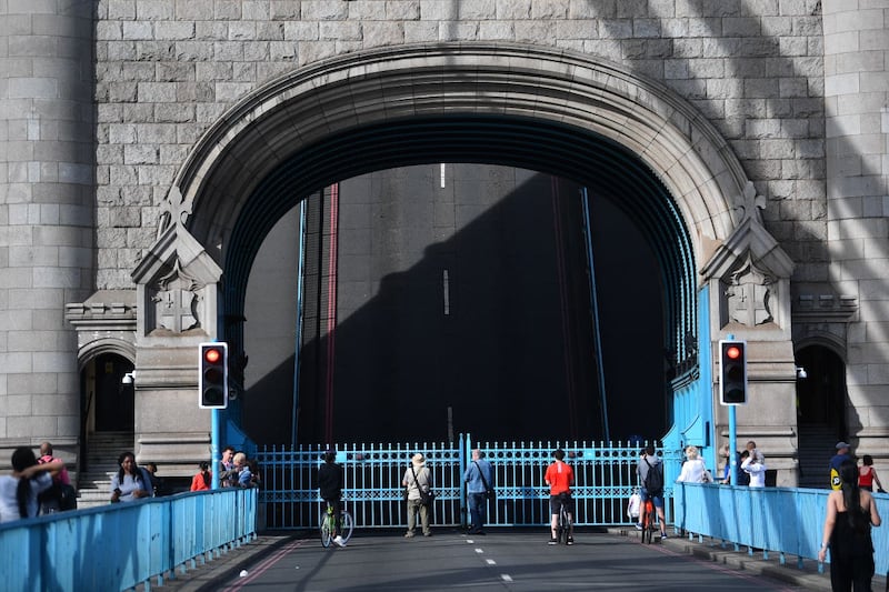 Tower Bridge stuck open